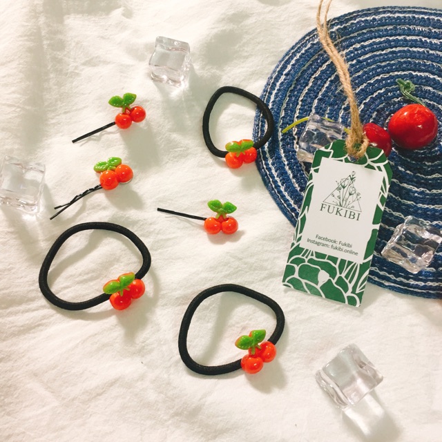 KẸP TĂM, CỘT TÓC CHERRY ẢNH THẬT