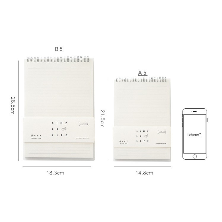 Sổ ghi chép Simple Life (A5 - B5 - A4)