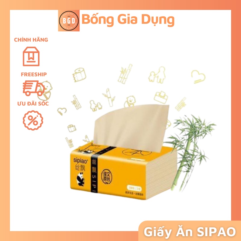 Giấy Ăn Gấu Trúc SIPAO-Thùng Giấy 30 Gói Giấy Ăn Gấu Trúc SIPAO ,Vỏ Nhám,Siêu Dai,Siêu Mềm.