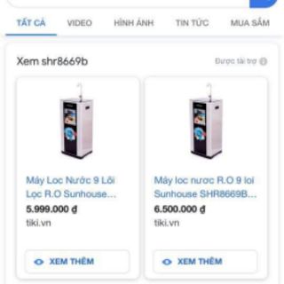 Máy Lọc Nước SUNHOUSE SHR8669B 9 LÕI