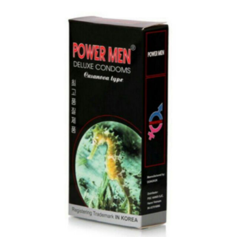 Bao cao su Cá ngựa Power Men Hàn Quốc hộp 12 cái