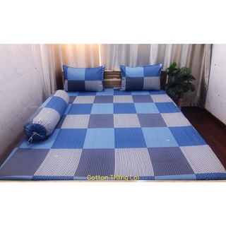 BỘ DRAP 4 MÓN VẢI COTTON THẮNG LỢI CHUẨN LOGO CTY 100% (Size M6x2M) chat chọn mẫu