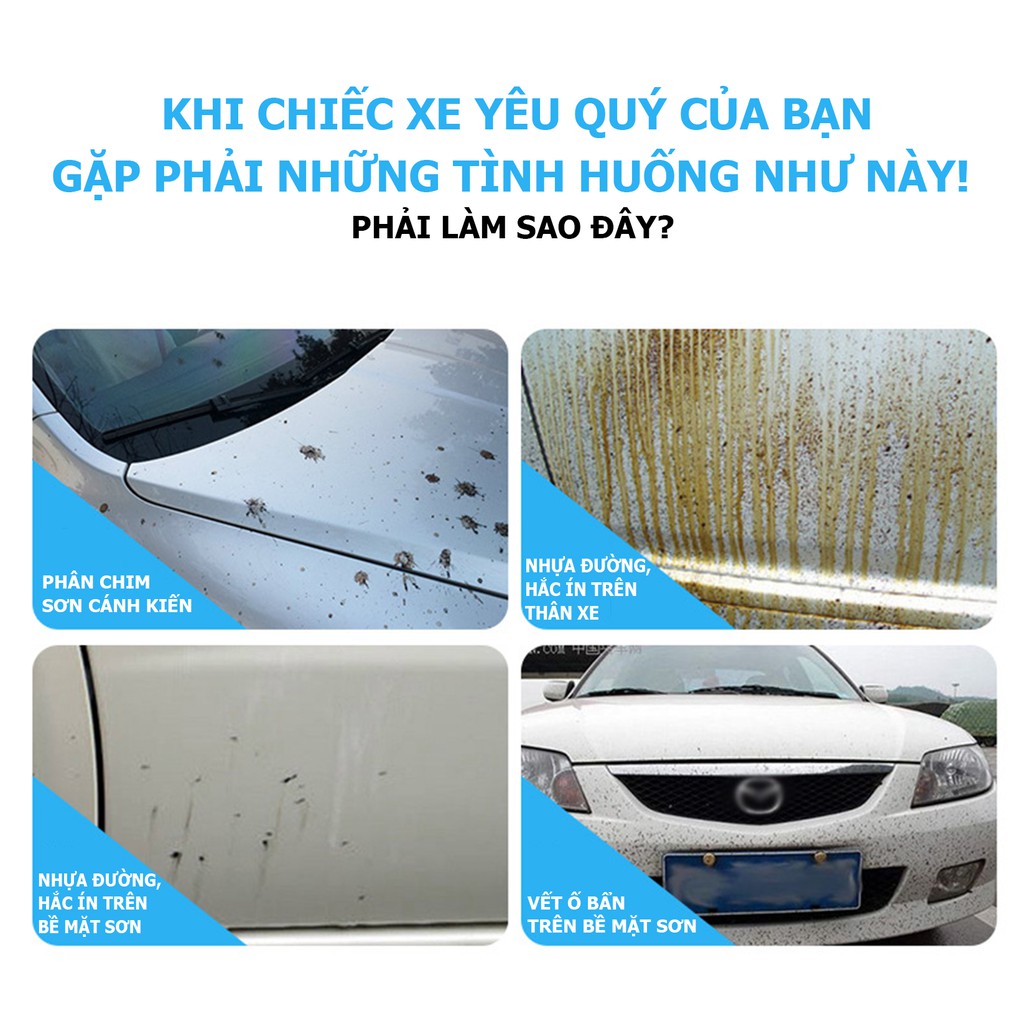 [SIÊU TẨY NHỰA BÁM] Chai Xịt Tẩy Nhựa Đường, Phân Chim, Keo, Băng Dính, Kẹo Cao Su - HAOSHUN PITCH CLEANER - MILOZA