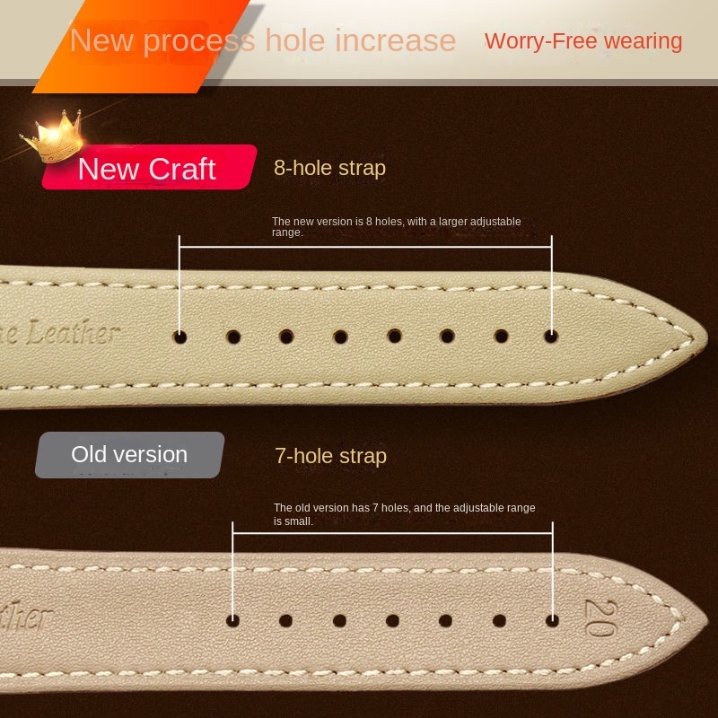 Dây Đeo Đồng Hồ Bằng Da Bò Mềm Khóa Bướm Chốt Cho Unisex