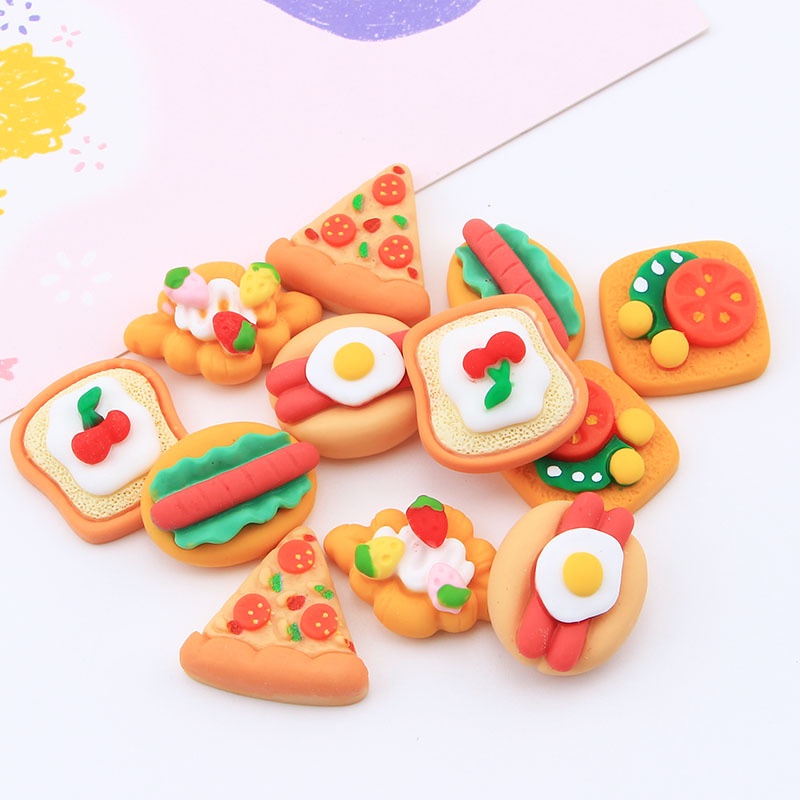 Sticker crocs Shoe Decoration for crocs đế cao☁️Loạt pizza☁️Phụ Kiện Khóa Giày DIY Dễ Thương