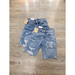 (Hoàng Hà) Quần jeans lửng rách