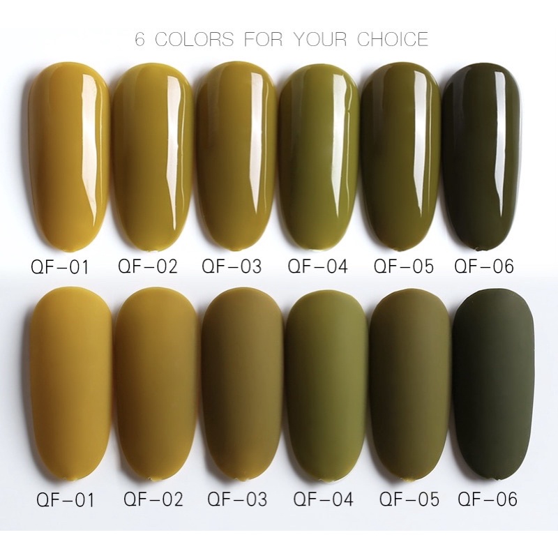 Sơn gel AS 6 màu cỏ úa QF chọn lẻ chai 15ml