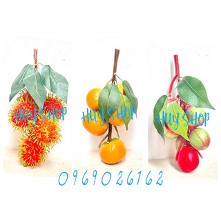Chùm trái Cây nhân tạo - CHÔM CHÔM, Quýt, Sung, KHẾ