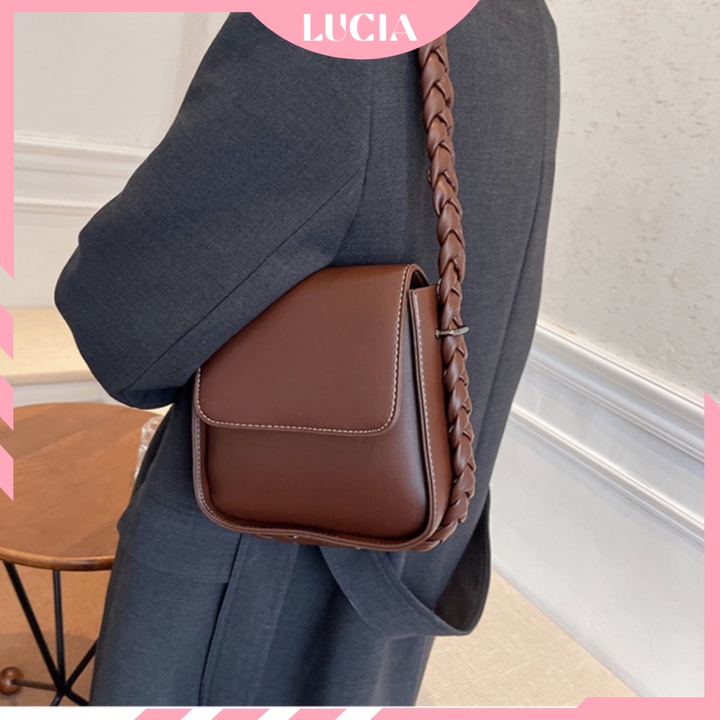 Túi đeo vai kẹp nách túi đeo chéo nữ dây tết đi chơi dễ thương cao cấp phong cách Hàn Quốc LUCIA STORE TXN34