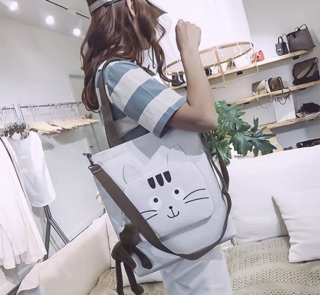 TOTE ĐEO 2 kiểu - TÚI HỘP MÈO-TT08