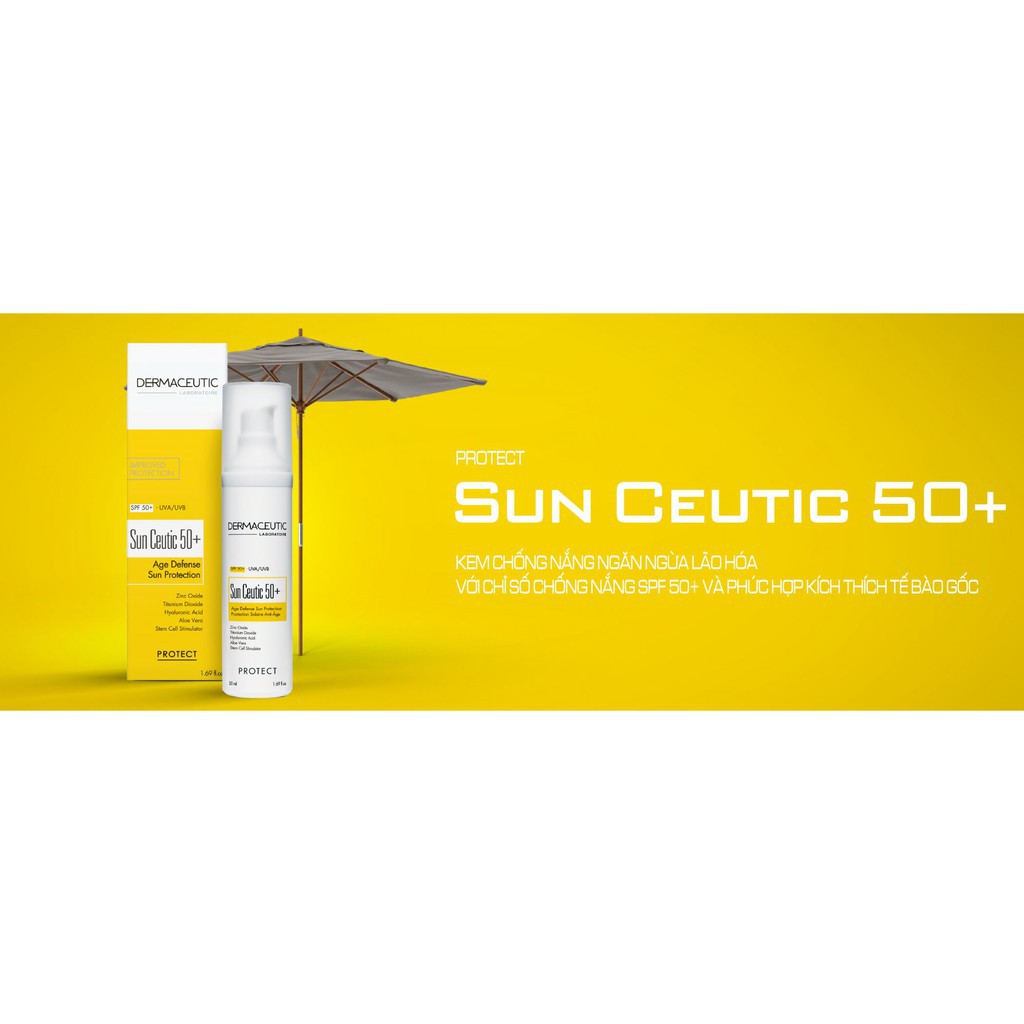 Dermaceutic Sun Ceutic 50+ Protection - Kem Chống Nắng Chống Lão Hoá Toàn Diện 50ml