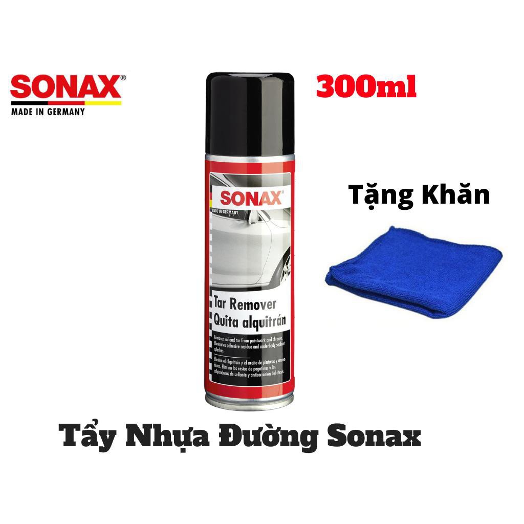 Vệ Sinh Tẩy Nhựa Đường Sonax Tar Remover 334200 300ml Tặng khăn