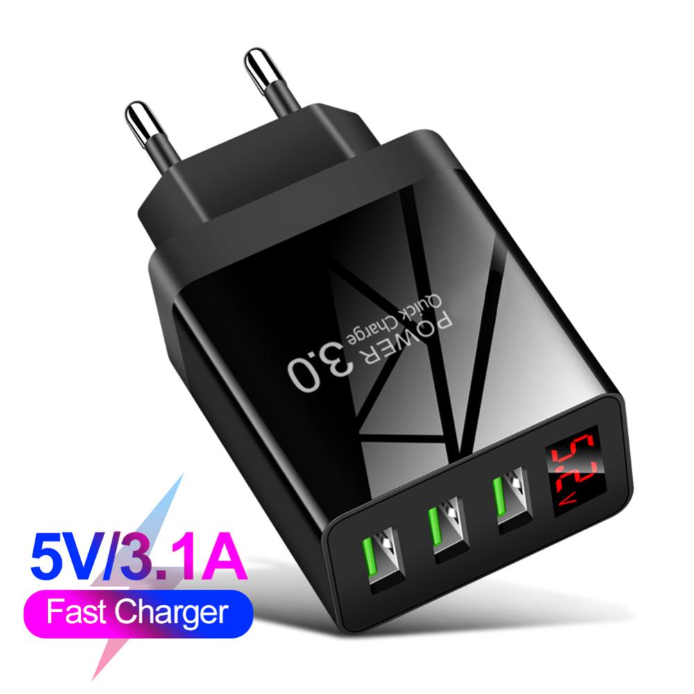 Đầu Sạc Nhanh 3 Cổng Usb 3.0 Cho IPhone Xiaomi Samsung Huawei 5V 3A J1K5 Bộ sạc dự phòng