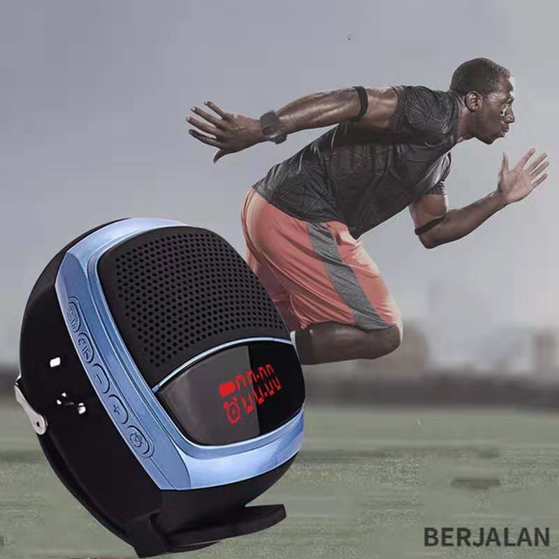 Không dây mới Bluetooth Đồng hồ thông minh Loa thể thao Dây đeo cổ tay Gọi rảnh tay Thẻ TF Chơi FM Radio Tự hẹn giờ Hiển thị thời gian Berjalan BBS2