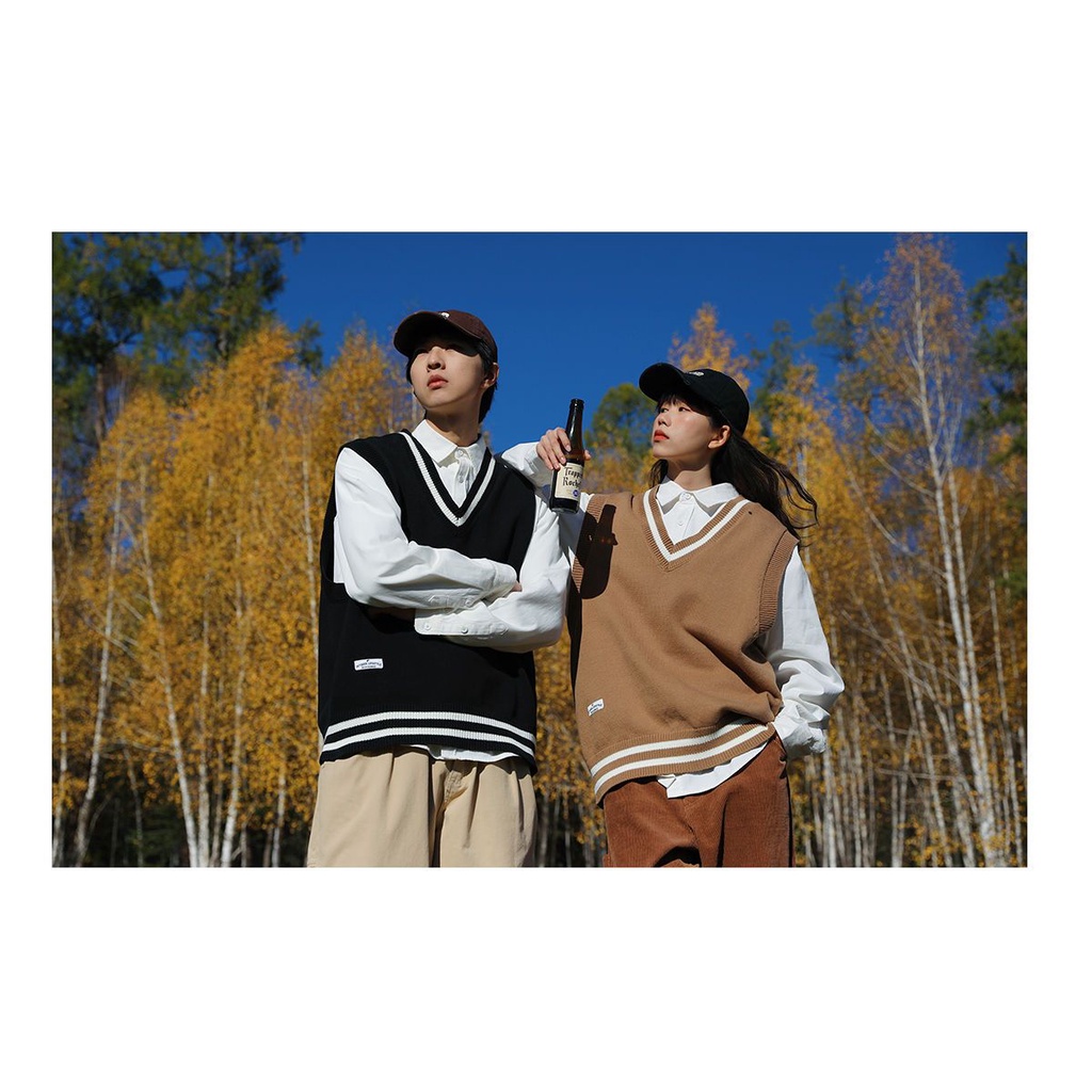 Áo Sweater Dệt Kim Cổ Chữ V Dáng Rộng Phong Cách Hàn Quốc Thời Trang Mùa Thu 2022 Cho Nam Và Nữ
