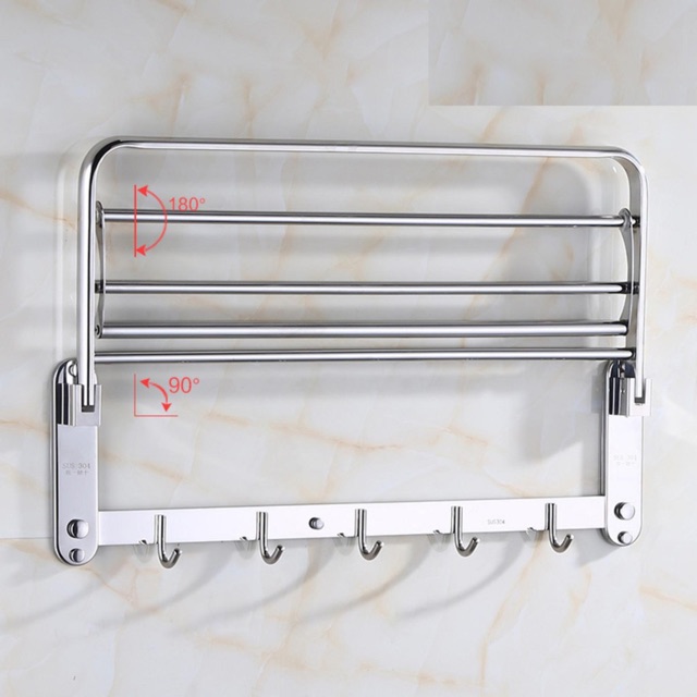 Giá treo khăn nhà tắm inox2 tầng