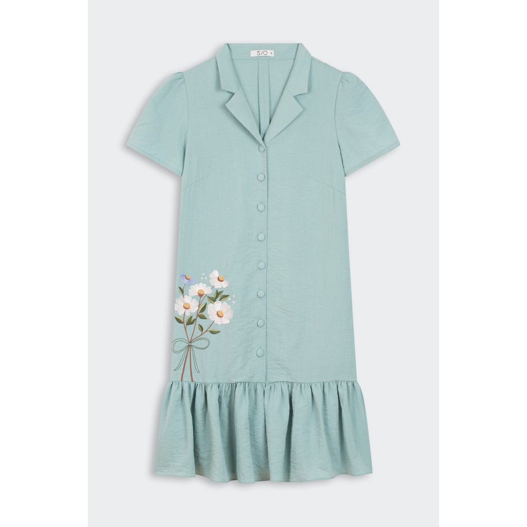[Mã FAMALLT5 giảm 15% đơn 150k] SYO- Pearl Dress ĐẦM THÊU HOA GẤU D4220044