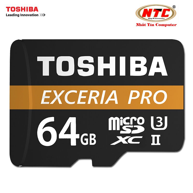 Thẻ nhớ MicroSDXC Toshiba Exceria Pro M501 64GB UHS-II U3 4K R270MB/s W150MB/s (Đen)