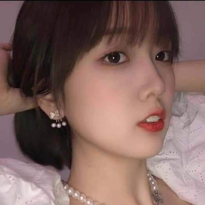 Bông tai nơ siêu xinh bạc ta cho nữ