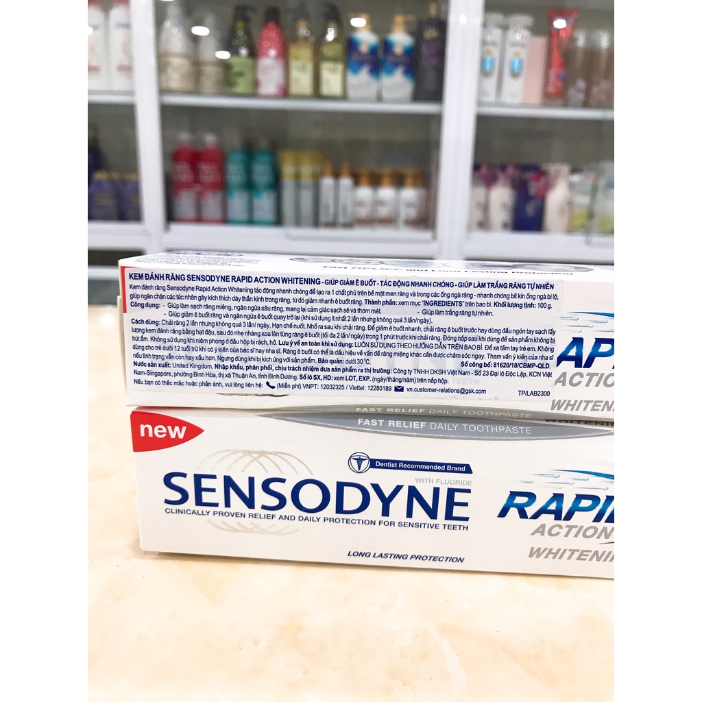 Kem Đánh Răng Sensodyne GIảm Ê Buốt Rapid 100g