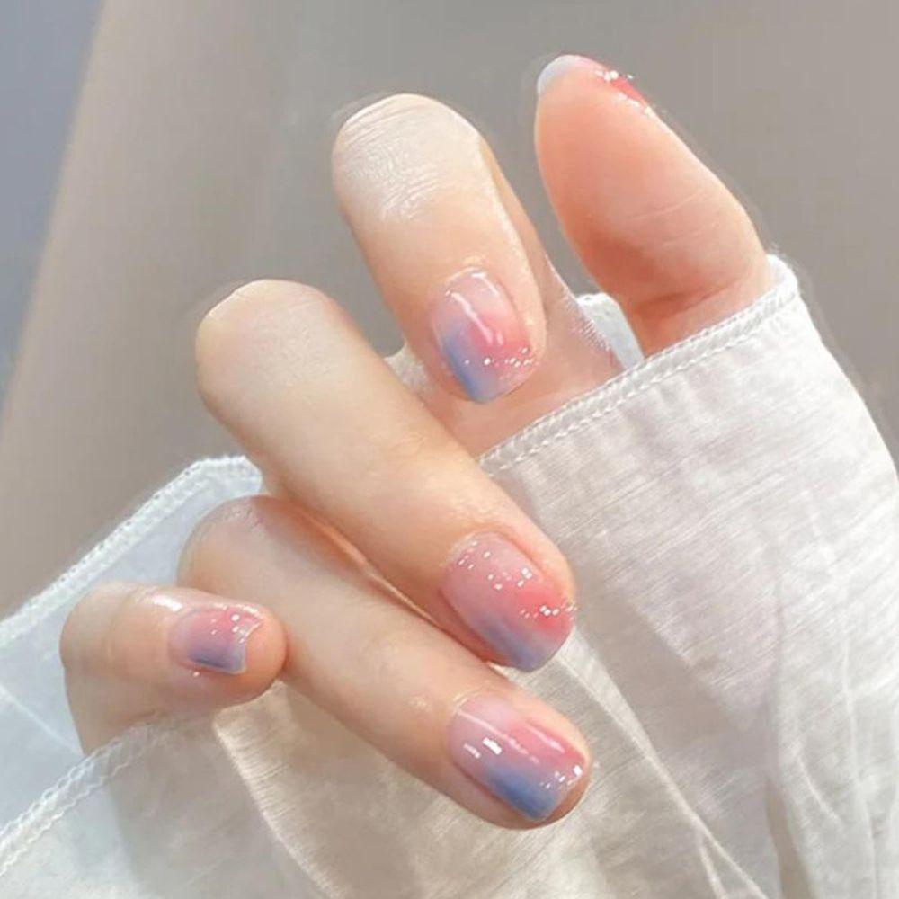 Bộ Móng Tay Giả Ngắn Họa Tiết Hoạt Hình Thời Trang Có Thể Tháo Rời