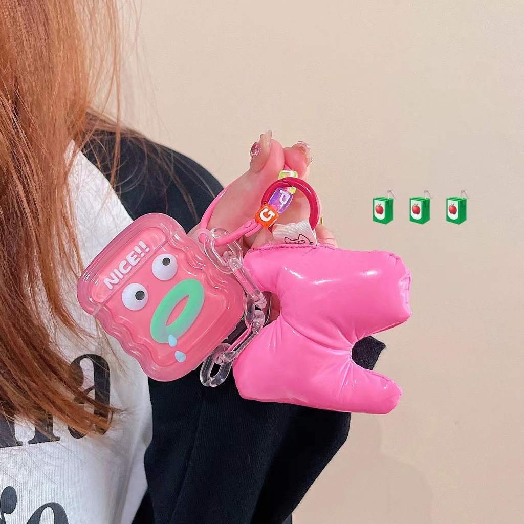 Vỏ Bảo Vệ Hộp Sạc Tai Nghe Bluetooth airpods 1 2 pro Bằng tpu Mềm Hình Biểu Tượng Cảm Xúc Xúc Xúc Xích Màu