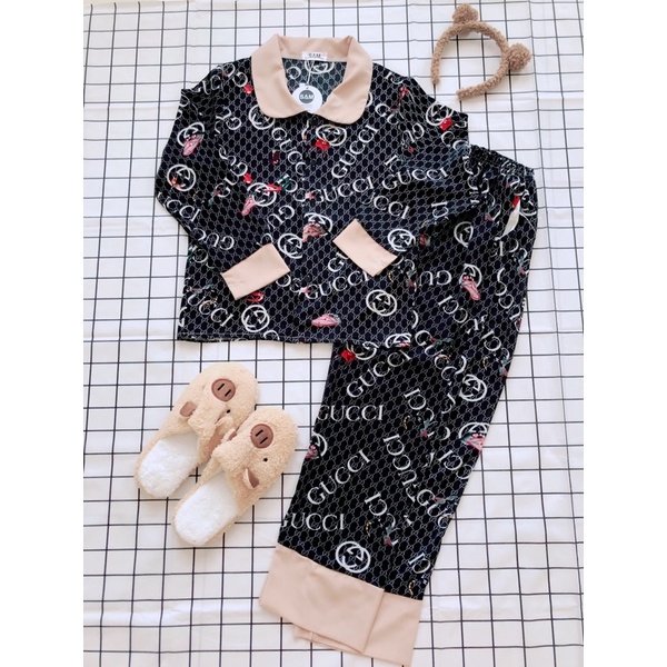 🌷Đồ Bộ Pijama tay dài lụa Mango mạc SAM🦩