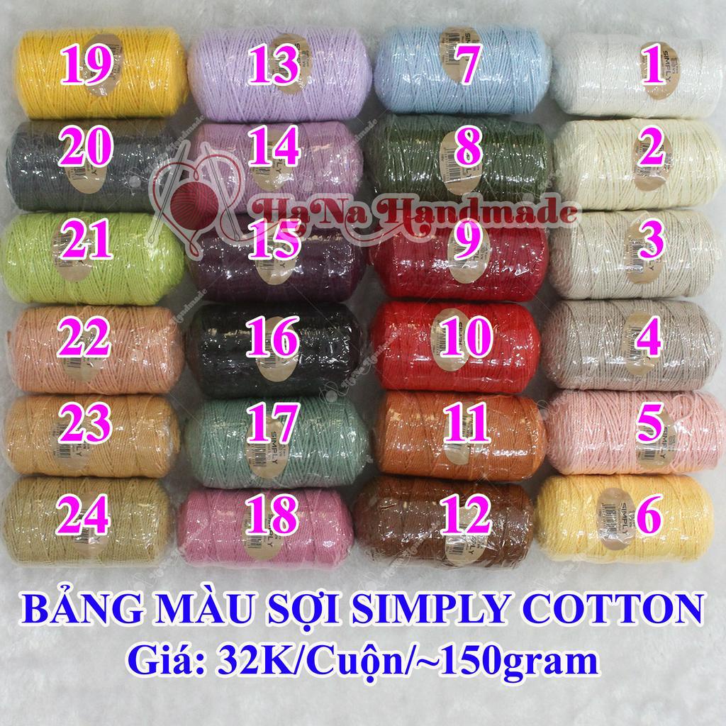 Sợi simply cotton 30k/cuộn/150gram