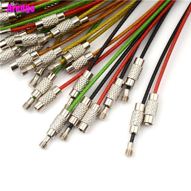 Set 10 dây móc khóa dạng xoắn ốc vít bằng thép không gỉ đa năng tiện dụng