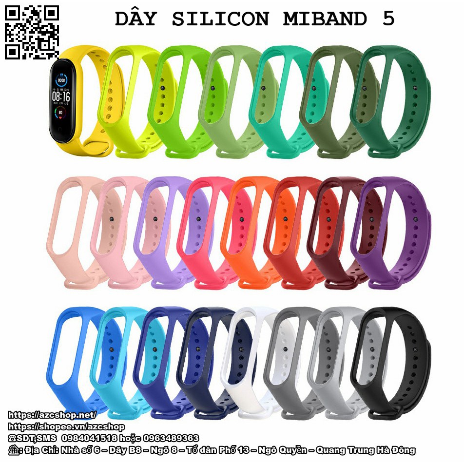 Dây Silicon Mềm Xiaomi Miband 5 - Siêu Rẻ