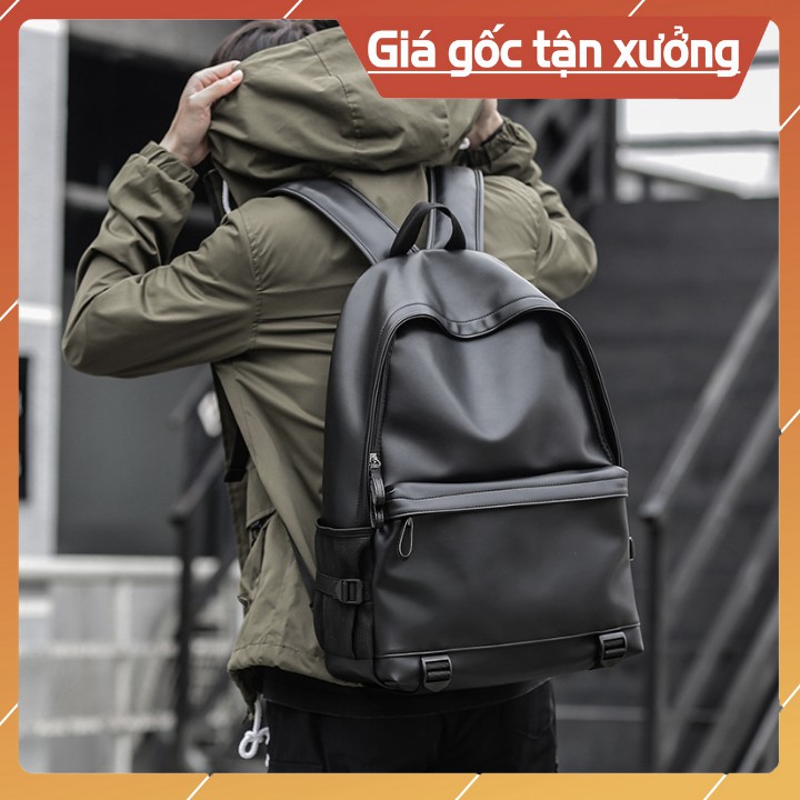 Balo nam da mềm cao cấp thời trang học sinh chống nước