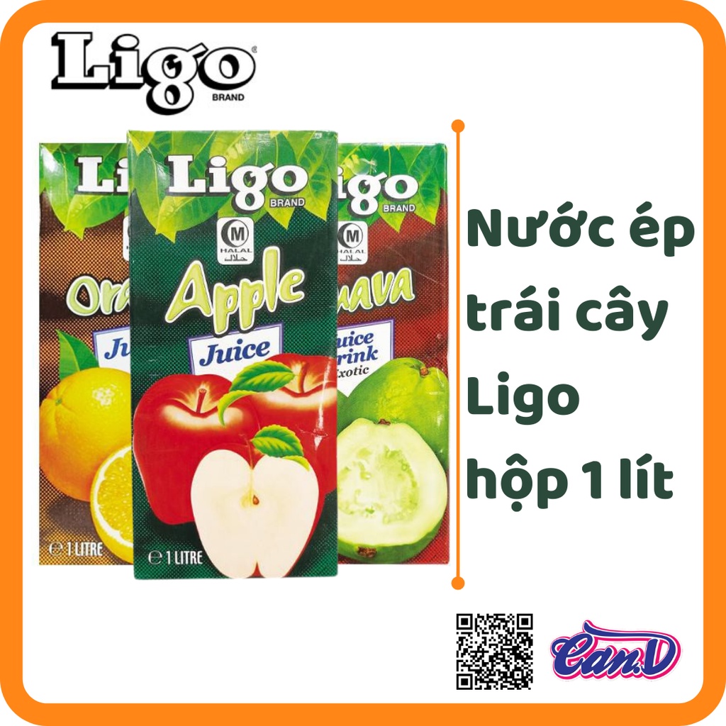 (7 vị) Nước ép trái cây Ligo hộp 1 lít