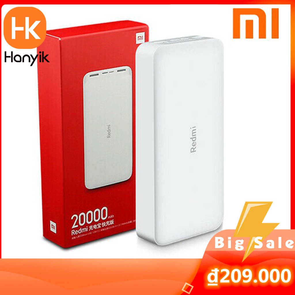 Pin Sạc dự phòng 20000mAh Xiaomi Xạc Dự Phòng Xiaomi Redmi 10000mAh 20000mAh Sạc nhanh Fast Charge Power Bank chính hãng