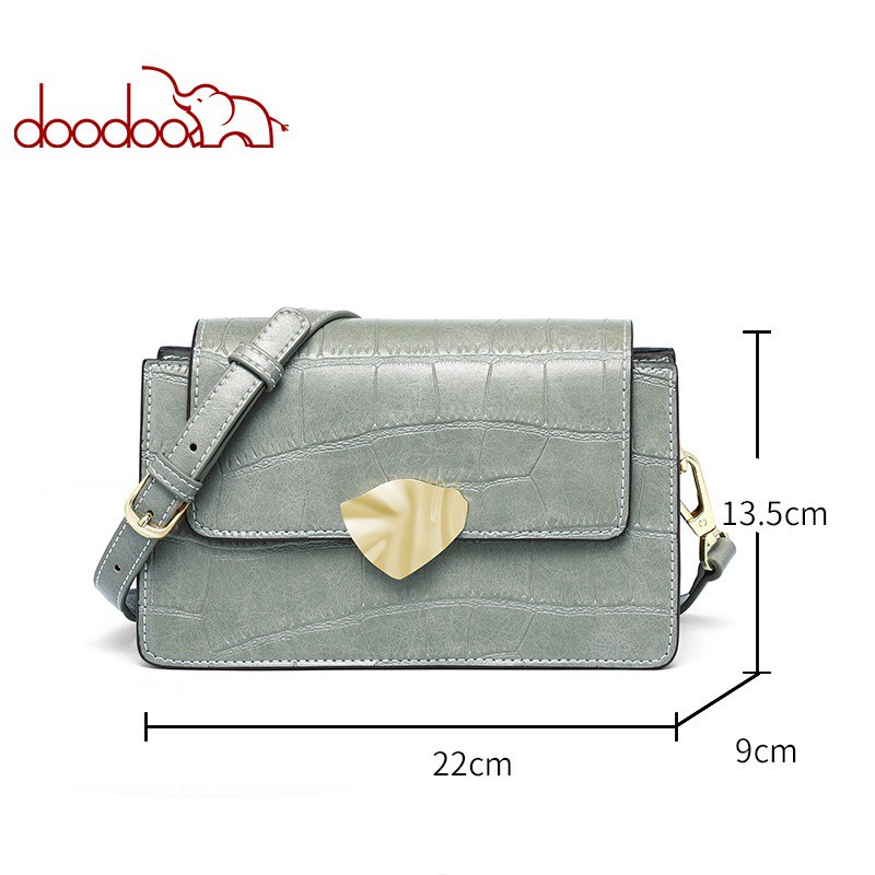 Túi xách nữ đeo chéo hàng hiệu cao cấp Doodoo D9319 Túi xách nữ thời trang đeo chéo phân phối chính hãng giá rẻ