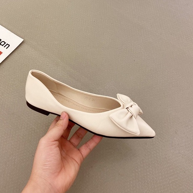 Giày Búp Bê Nữ Nơ To Mũi Nhọn Xinh Xắn A82