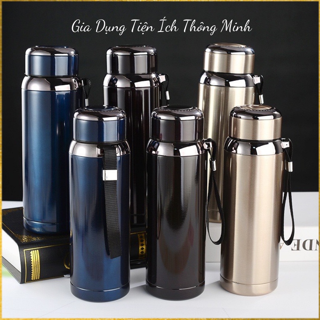 Bình Giữ Nhiệt Nóng Lạnh, Cốc Giữ Nhiệt Inox 304 ,Lõi Thép không Rỉ Dung Tích 800,1000ml,Nắp TiTan
