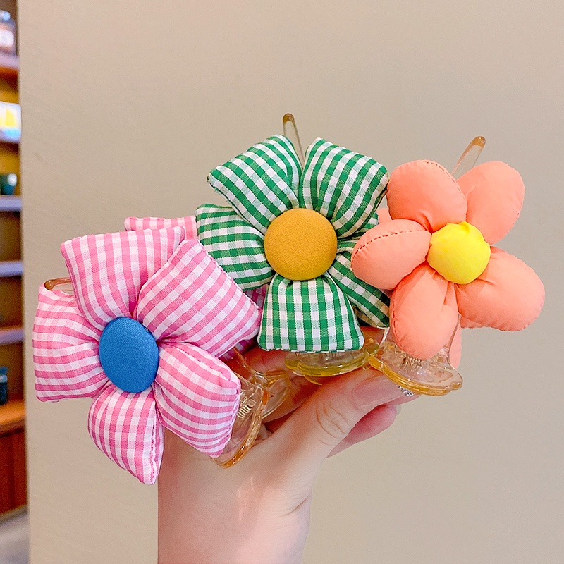 Kẹp Tóc Hình Hoa Hai Mặt Cho Bé Gái