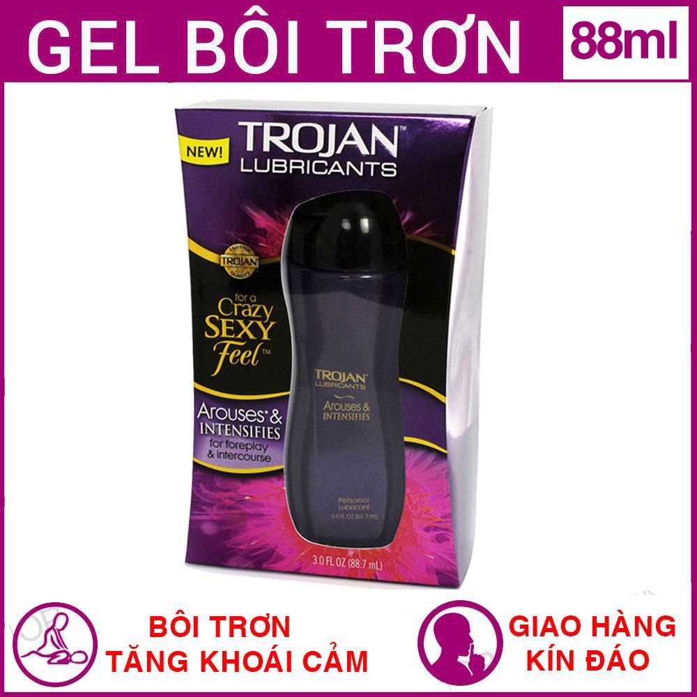 Gel bôi trơn Trojan Arouses và Intensifies, gel bôi trơn tăng khoái cảm se khít vùng kín