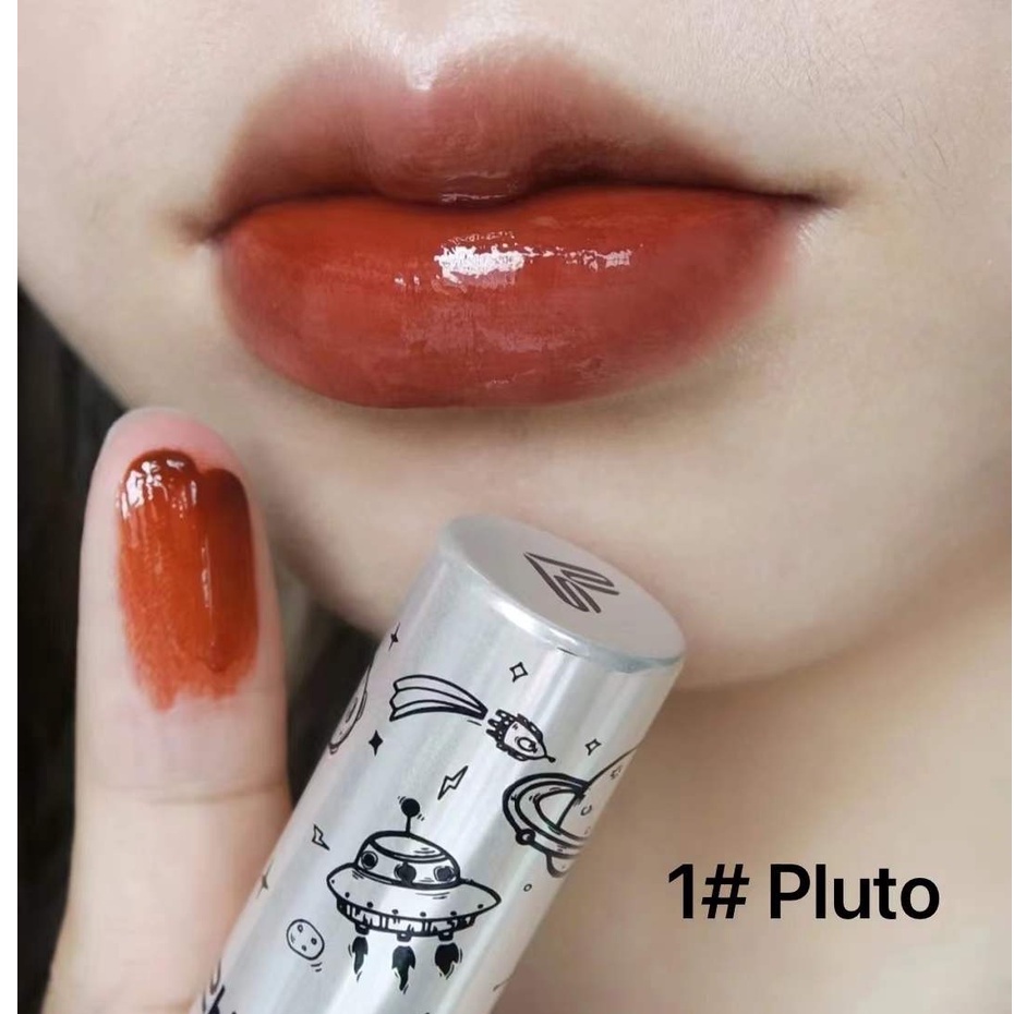 Zhisun Astronaut Lip Glaze Red Brown Neptune Saturn độ ẩm sáng bóng tạo nên chất son lỏng Son bóng