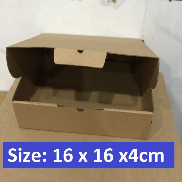 Freeship - Combo 5 Hộp carton đựng bánh Pizza - 16x16x4cm