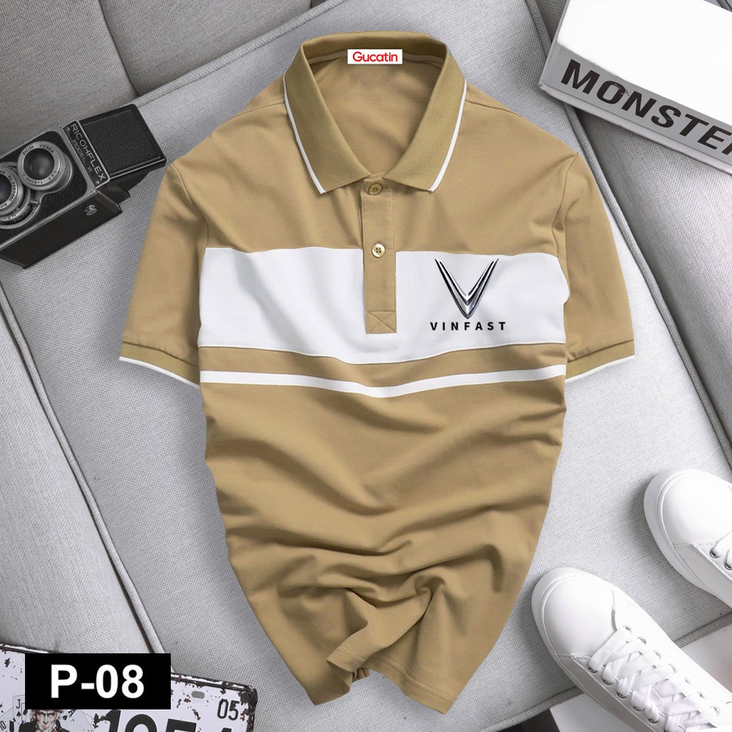 Áo phối Basic polo cổ bẻ VINFAST nam nữ ngắn tay cao cấp, vải cá sấu Cotton xịn, chuẩn form, sang trọng, lịch lãm- GUCAT