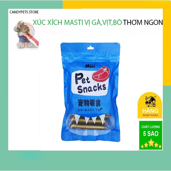 (SALE XẢ HÀNG)Xúc Xích Cho Chó Mèo Hamster Thú Cưng Giàu Dinh Dưỡng Vitamin ,Đạm hàng nhập khẩu CANDYPETS