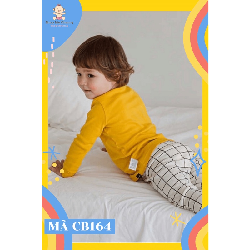 BỘ THU ĐÔNG DÀI TAY CAO CẤP TRẺ EM CỦA HÃNG CORDI-I, CHẤT THUN COTTON ORGANIC, MẪU TRỨNG ỐP LA