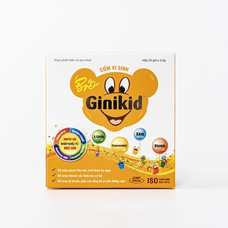 Cốm vi sinh Bio Ginikid - Hộp 20 gói x 2,5g - Bổ sung enzym tiêu hóa, hỗ trợ tiêu hóa, kích thích ngon miệng