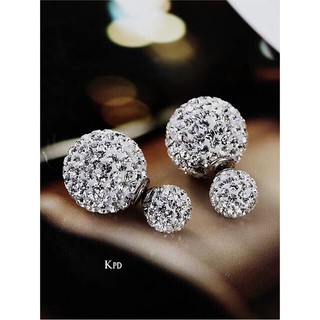 Bông tai bạc gắn pha lê cao cấp MS66a