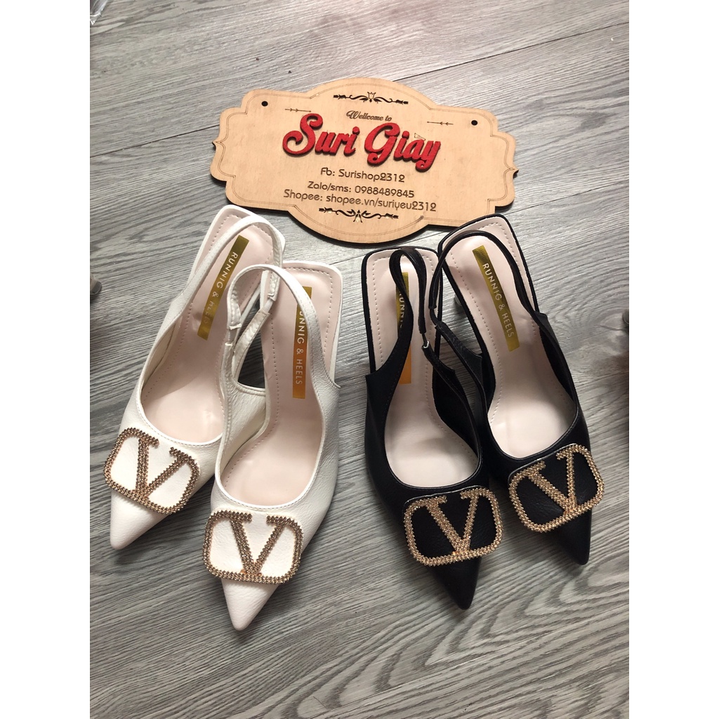 ẢNH THẬT (mã G07 ) GIÀY CAO GÓT NỮ KHÓA V DA LỲ MỀM GÓT ĐŨA CAO 7P ÊM CHÂN SIÊU XINH