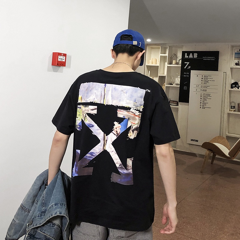 Áo Tee Off White, Áo thun Off White, OW T-Shirt mẫu 1, chất liệu Cotton, 2 màu đen, trắng DuSo.Lux