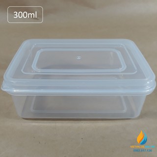 Hộp nhựa nhỏ dung tích 300ml, kích thước 11,6cmx8cmx4,2 cm, dành cho học sinh