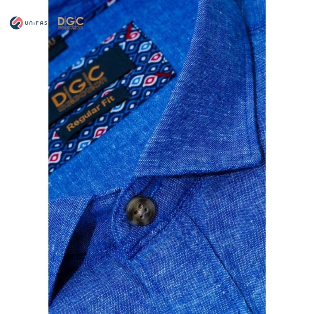 Áo sơ mi nam DGCs ngắn tay dáng suông trơn màu, chất vải mềm thoáng mát thấm hút tốt SASNCB32M