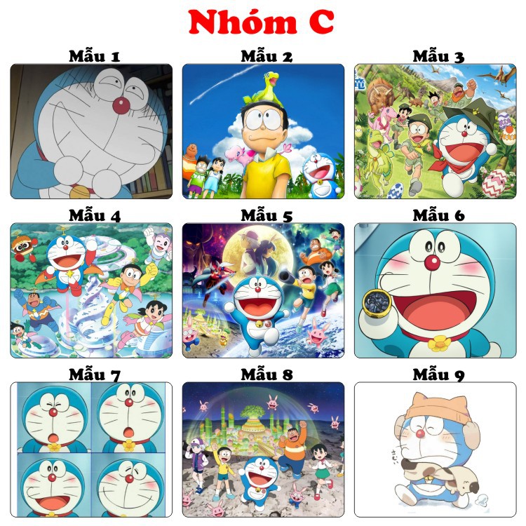&lt;27 mẫu 3 bộ&gt; Lót chuột máy tính Anime Umaru, Pokemon, Doraemon cỡ bàn di chuột lớn 20x24cm chất liệu mouse pad cao su